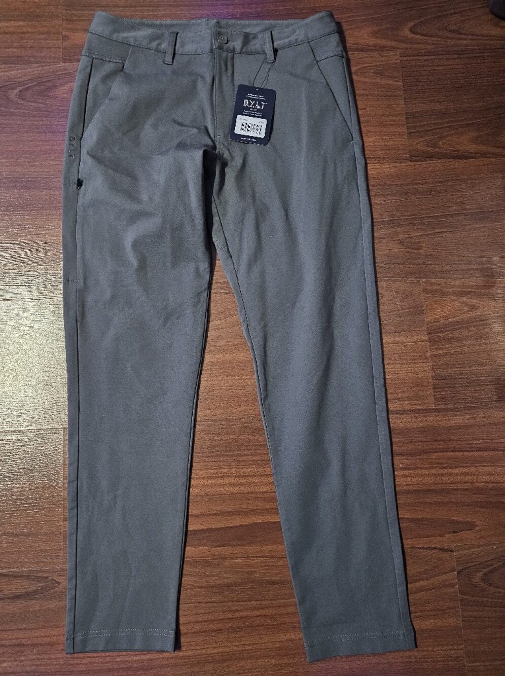 BYLT Basics Charcoal Gray Slim Chinos